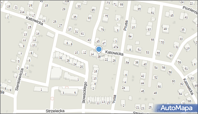 Zdzieszowice, Katowicka, 18, mapa Zdzieszowice