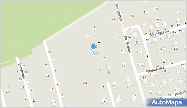 Zgierz, Kalinowa, 11, mapa Zgierz