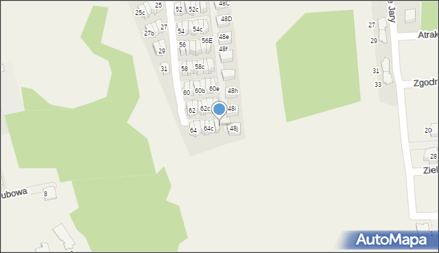 Zielonki, Kanadyjska, 64e, mapa Zielonki