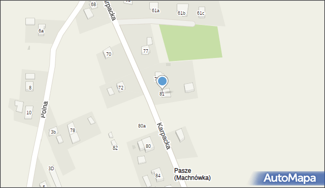 Zręcin, Karpacka, 81, mapa Zręcin