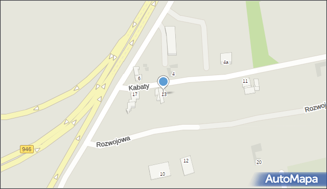 Żywiec, Kabaty, 13, mapa Żywiec