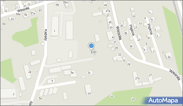 Żywiec, Kabaty, 3, mapa Żywiec