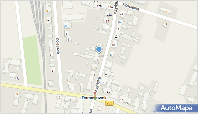 Damasławek, Kcyńska, 9, mapa Damasławek