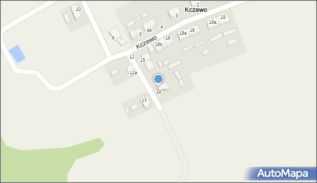 Kczewo, Kczewo, 14, mapa Kczewo