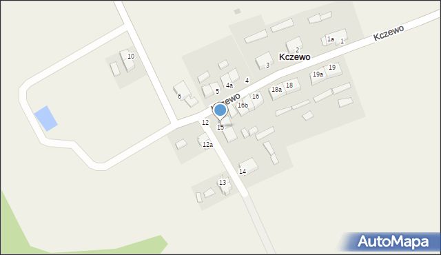 Kczewo, Kczewo, 15, mapa Kczewo