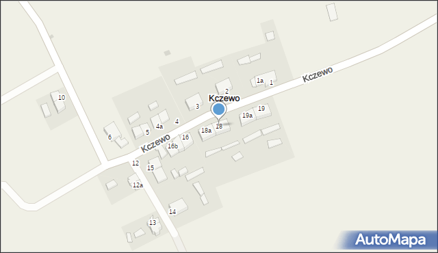 Kczewo, Kczewo, 18, mapa Kczewo