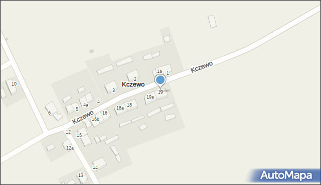 Kczewo, Kczewo, 19, mapa Kczewo