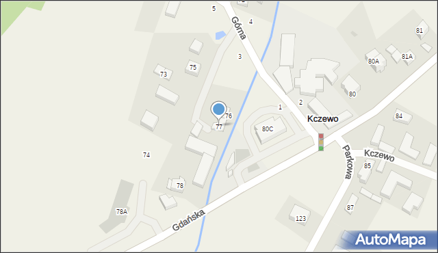 Kczewo, Kczewo, 77, mapa Kczewo