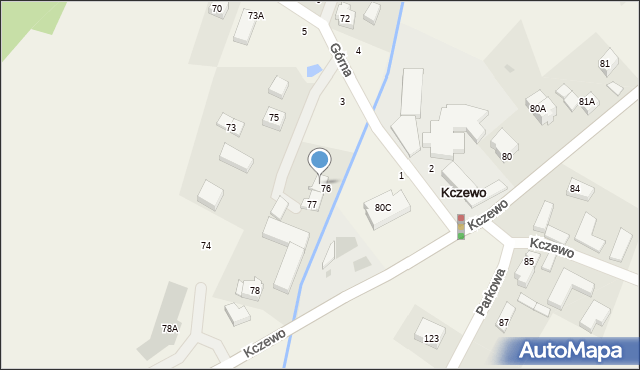 Kczewo, Kczewo, 77A, mapa Kczewo