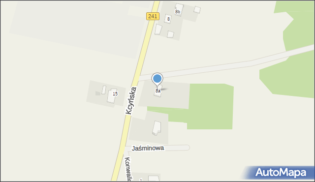 Paterek, Kcyńska, 8a, mapa Paterek