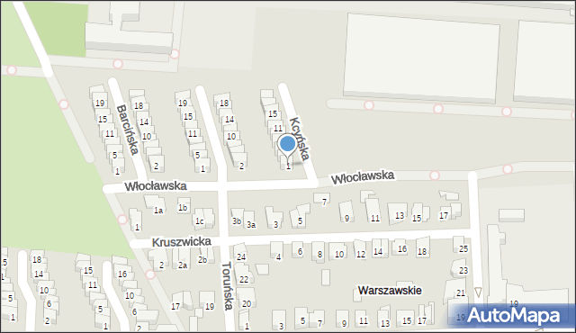 Poznań, Kcyńska, 1, mapa Poznania