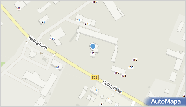 Bartoszyce, Kętrzyńska, 45, mapa Bartoszyce