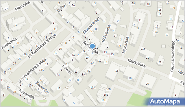 Bartoszyce, Kętrzyńska, 8, mapa Bartoszyce