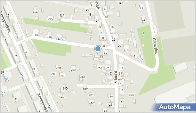 Będzin, Kempy Stanisława, 29A, mapa Będzin