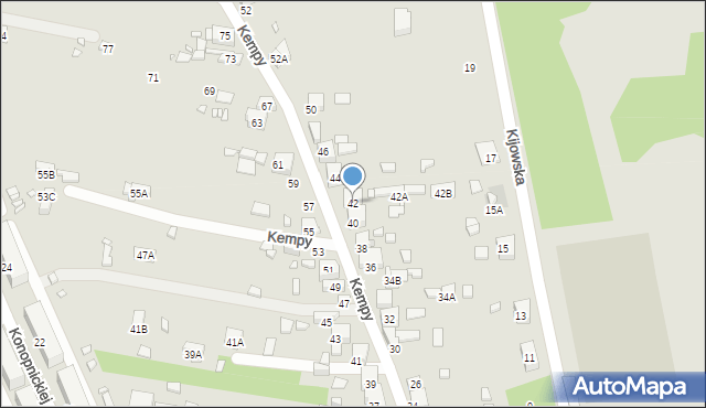 Będzin, Kempy Stanisława, 42, mapa Będzin