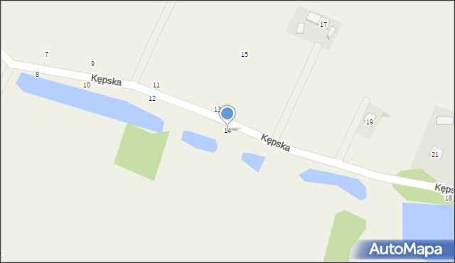 Białobrzegi, Kępska, 14, mapa Białobrzegi