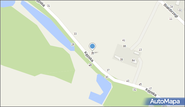Białobrzegi, Kępska, 35, mapa Białobrzegi