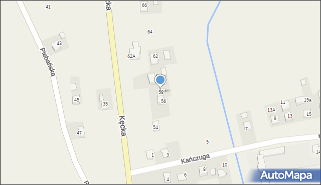 Bielany, Kęcka, 58, mapa Bielany