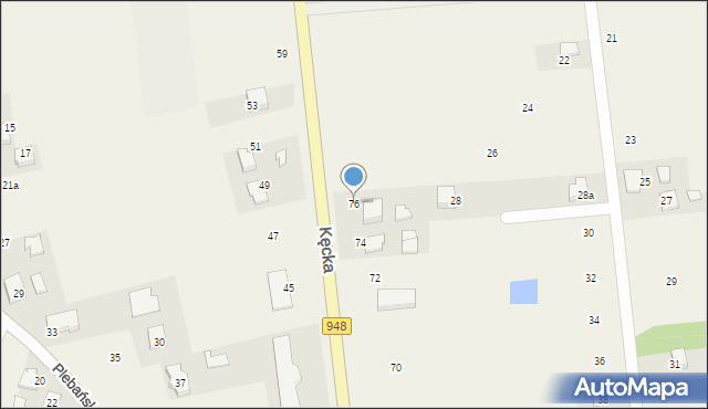 Bielany, Kęcka, 76, mapa Bielany