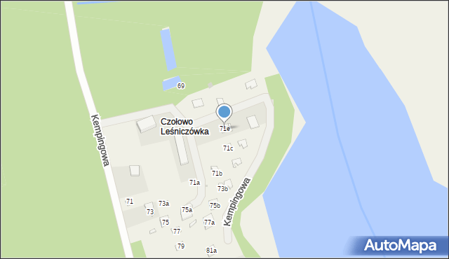 Borówiec, Kempingowa, 71e, mapa Borówiec