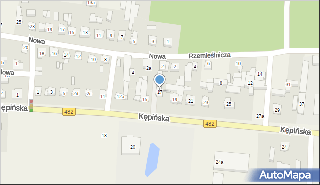 Bralin, Kępińska, 17, mapa Bralin