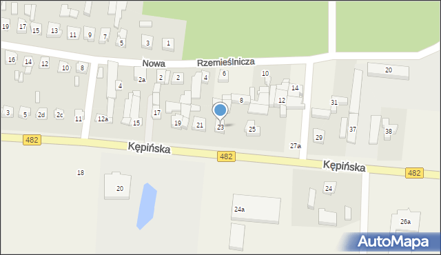 Bralin, Kępińska, 23, mapa Bralin