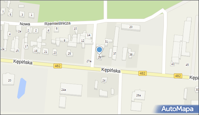 Bralin, Kępińska, 29, mapa Bralin