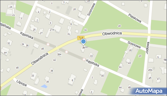 Brwinów, Kępińska, 35, mapa Brwinów