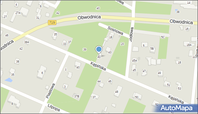 Brwinów, Kępińska, 41a, mapa Brwinów