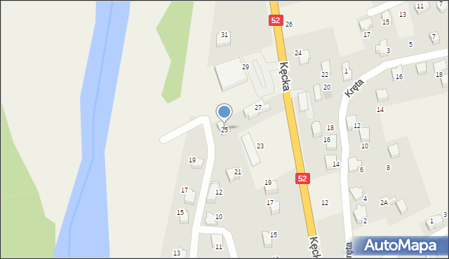Czaniec, Kęcka, 25, mapa Czaniec