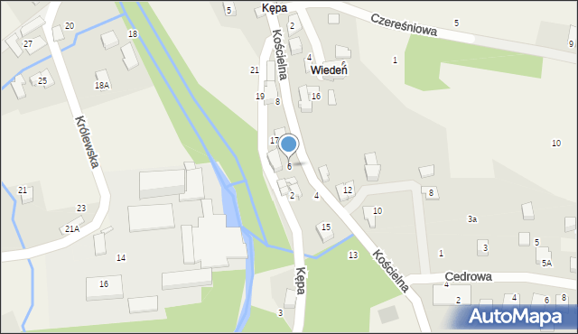 Czaniec, Kępa, 6, mapa Czaniec