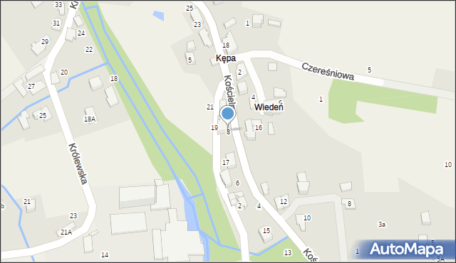 Czaniec, Kępa, 8, mapa Czaniec