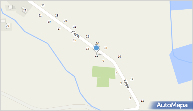 Czernichów, Kępa, 11, mapa Czernichów