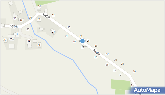 Czernichów, Kępa, 17, mapa Czernichów