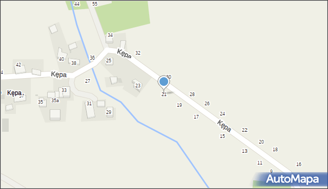 Czernichów, Kępa, 21, mapa Czernichów