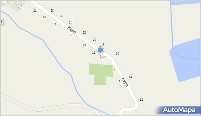 Czernichów, Kępa, 9, mapa Czernichów