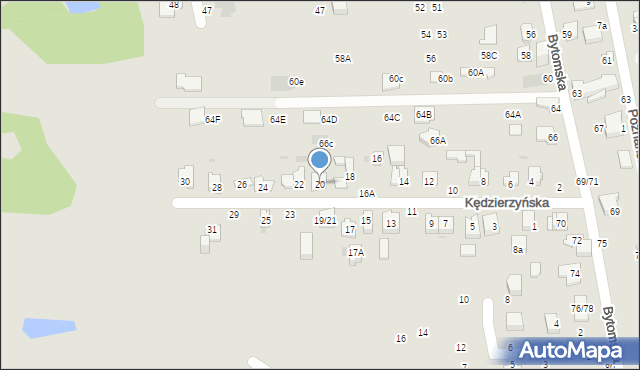 Częstochowa, Kędzierzyńska, 20, mapa Częstochowy