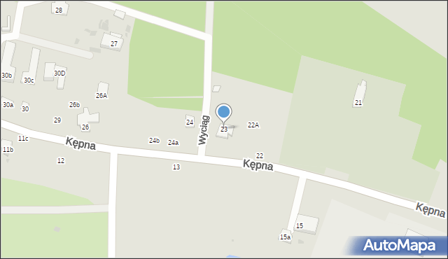 Gdańsk, Kępna, 23, mapa Gdańska