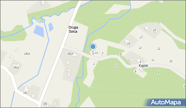 Izdebnik, Kępki, 1, mapa Izdebnik