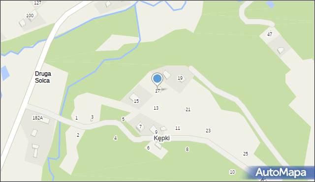 Izdebnik, Kępki, 17, mapa Izdebnik