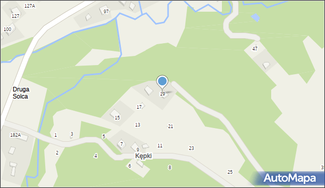 Izdebnik, Kępki, 19, mapa Izdebnik