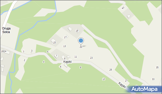 Izdebnik, Kępki, 21, mapa Izdebnik