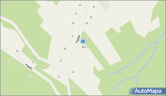 Izdebnik, Kępki, 22, mapa Izdebnik