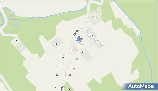 Izdebnik, Kępki, 36, mapa Izdebnik