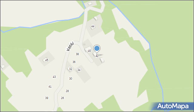 Izdebnik, Kępki, 42, mapa Izdebnik