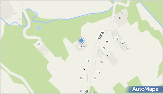 Izdebnik, Kępki, 45, mapa Izdebnik