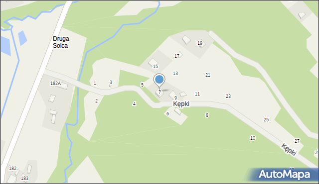 Izdebnik, Kępki, 7, mapa Izdebnik