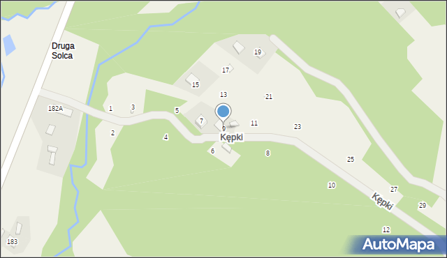 Izdebnik, Kępki, 9, mapa Izdebnik