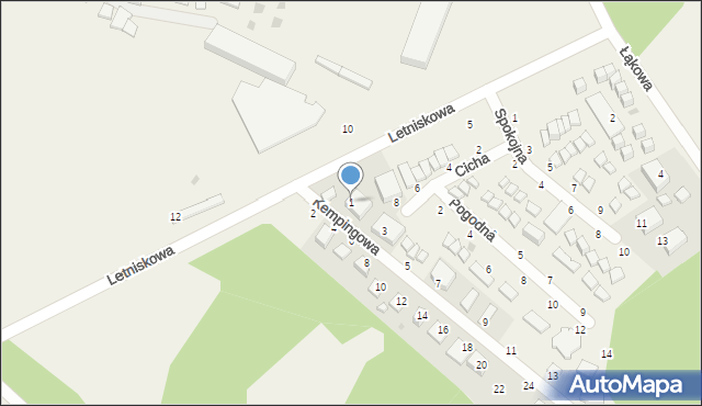 Jarosławiec, Kempingowa, 1, mapa Jarosławiec