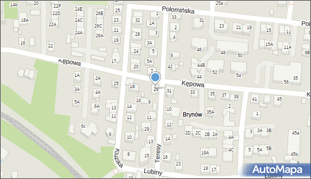 Katowice, Kępowa, 29, mapa Katowic